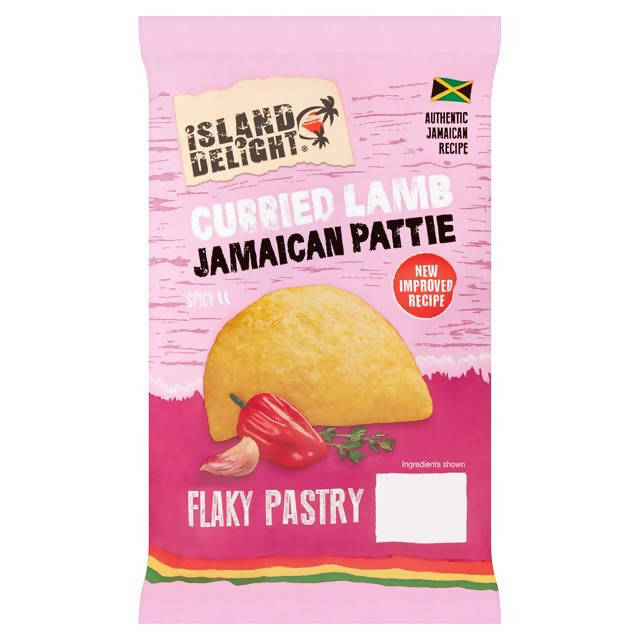 Island Delight Curried Lamb Pattie (Halal) 140g African & Caribbean Sainsburys   