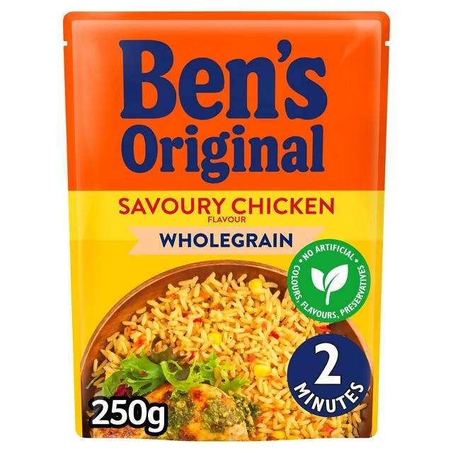 Bens Original Wholegrain Savoury Chicken Microwave Rice 250g