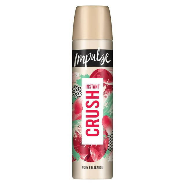 Impulse Body Spray Deodorant, Instant Crush 75ml