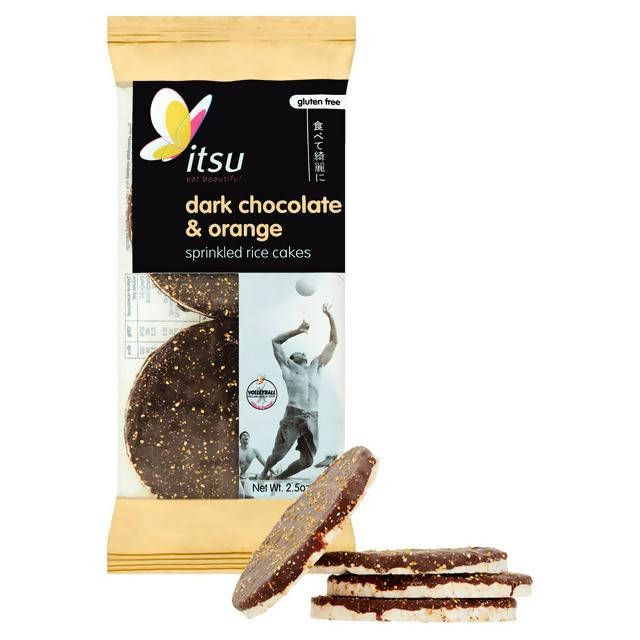 Itsu Dark Chocolate & Orange Sprinkled Rice Cakes 70g