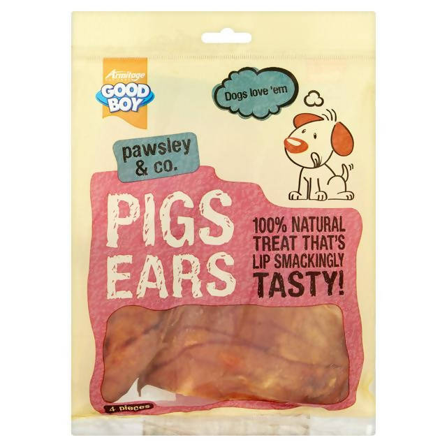 Good Boy Pawsley & Co Pigs Ears Dog Treats 4 Pieces