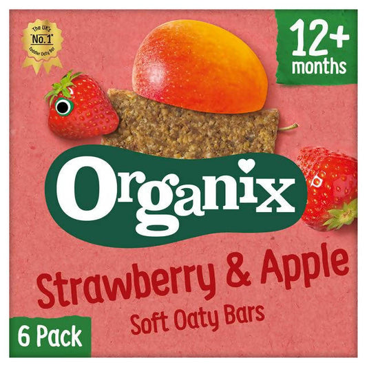Organix Strawberry Soft Oaty Bars 6x30g big packs Sainsburys   
