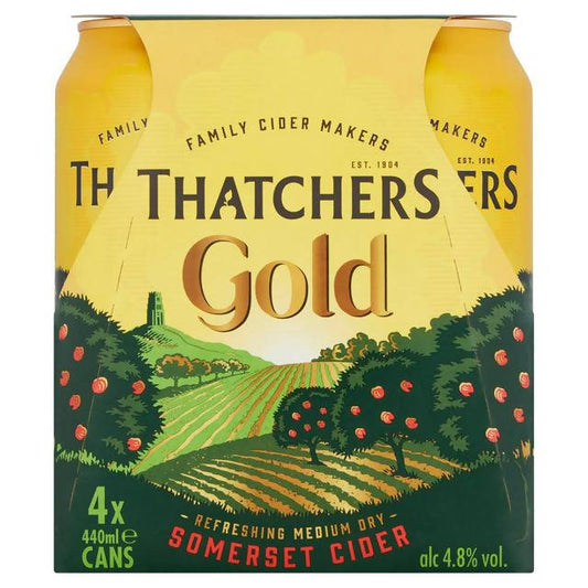 Thatchers Gold Cider 4x440ml - McGrocer