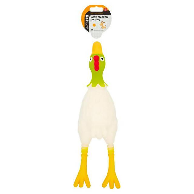 Petface Large Latex Chicken Dog Toy with Squeaker