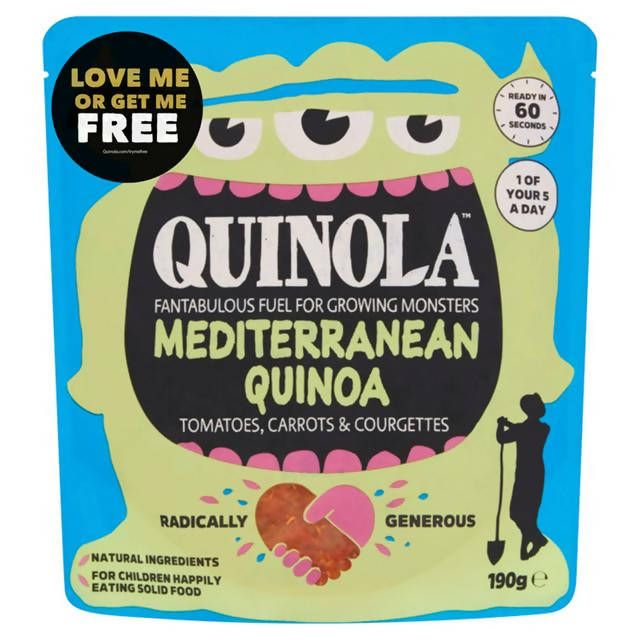 Quinola Organic Kids Mediterranean Quinoa Tomatoes Carrots & Courgettes 190g Quinoa 12Month+ baby meals Sainsburys   