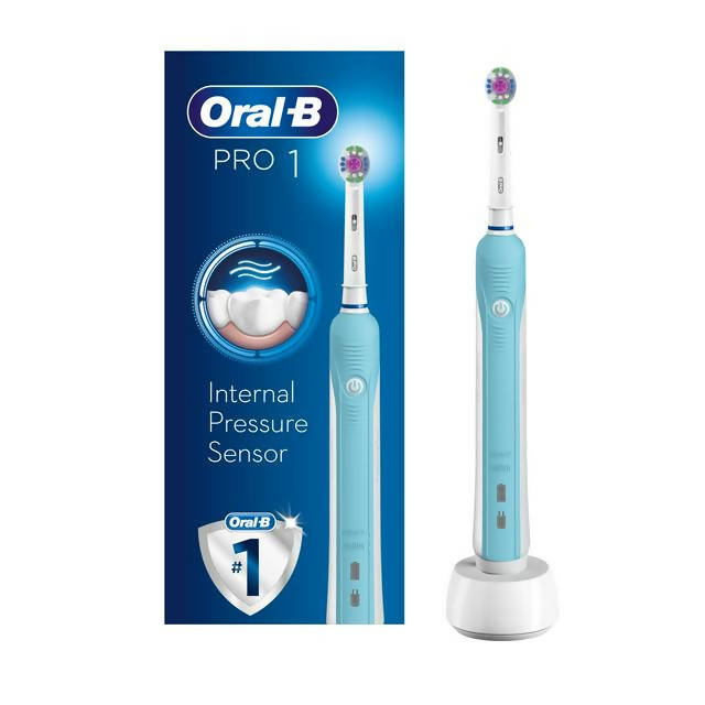 Oral-B Pro 600 3D White Turquoise Electric Rechargeable Toothbrush electric & battery toothbrushes Sainsburys   