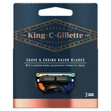 King C Gillette Shave & Edging Razor Blades Refills x3 men's razors & blades Sainsburys   