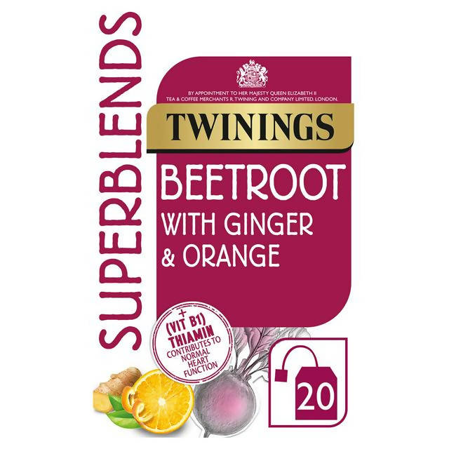 Twinings Superblends Beetroot with Ginger & Orange, 20 Tea Bags All tea Sainsburys   