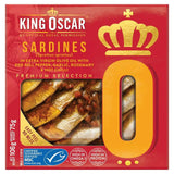 King Oscar Sardines in Extra Virgin Olive Oil with Red Bell Pepper, Garlic, Rosemary & Chilli 106g Fish Sainsburys   