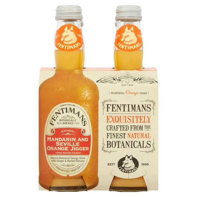 Fentimans Natural Mandarin & Seville Orange Jigger 4x275ml Adult soft drinks Sainsburys   