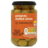 Sainsbury's Pimento Stuffed Olives 350g (200g*) - McGrocer