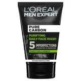 L'Oreal Men Expert Pure Charcoal Purifying Daily Face Wash 100ml Men's skincare Sainsburys   