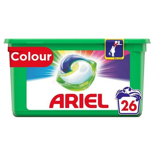 Ariel All-in-1 Pods Washing Liquid Capsules Colour, 26 Washes - McGrocer