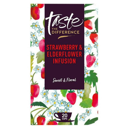 Sainsbury's Strawberry & Elderflower Infusion Bags, Taste the Difference x20 40g All tea Sainsburys   