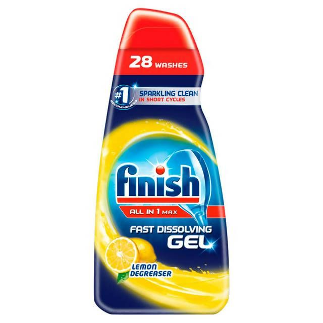 Finish All-in-One Max Dishwasher Fast Dissolving Gel Lemon 700ml Dishwasher tablets Sainsburys   