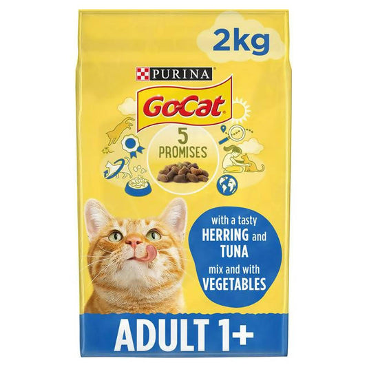 Go-Cat Adult Dry Cat Food Tuna Herring And Veg 2kg All bigger packs Sainsburys   