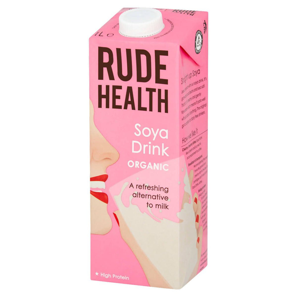 Rude Health Organic Soya Drink, 6 x 1L