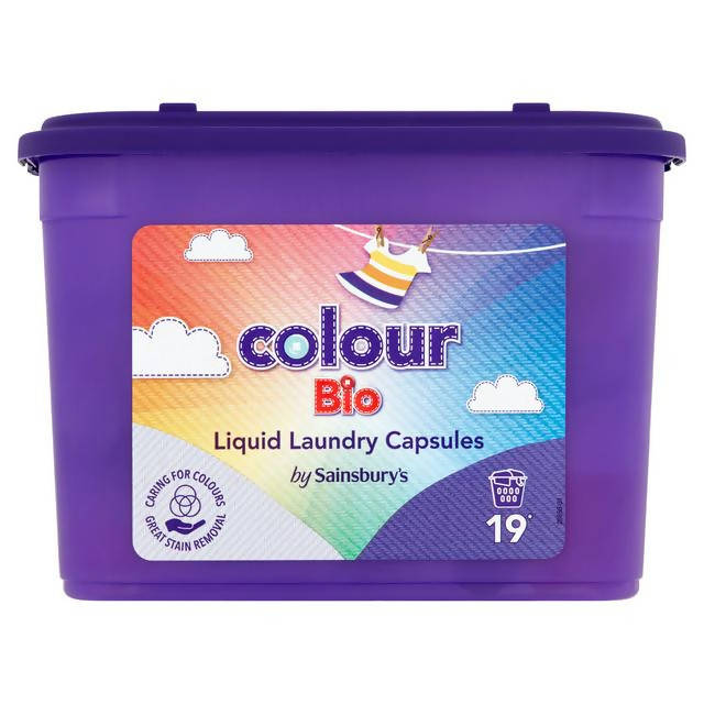 Sainsbury's Colour Bio Liquid Laundry Capsules x19