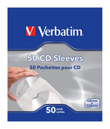 Verbatim CD Sleeves - Paper 50pk General Household ASDA   