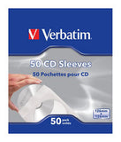 Verbatim CD Sleeves - Paper 50pk General Household ASDA   