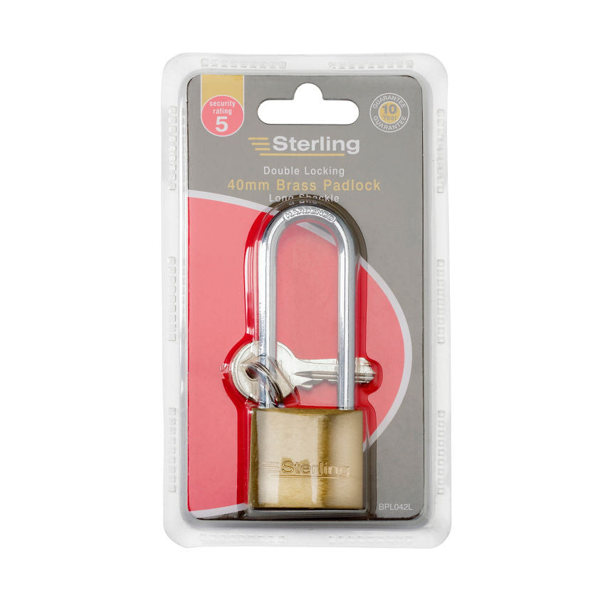 Sterling 40mm Long Shackle Padlock