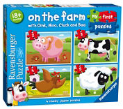 Ravensburger My First Puzzle, (2, 3, 4 & 5pc) Jigsaw Puzzles - On the Farm