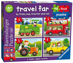 Ravensburger My First Puzzle, (2, 3, 4 & 5pc) Jigsaw Puzzles - Travel Farm