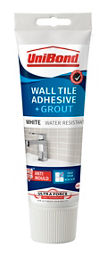 UniBond UltraForce Wall Tile Adhesive & Grout Tube - White 0.3kg