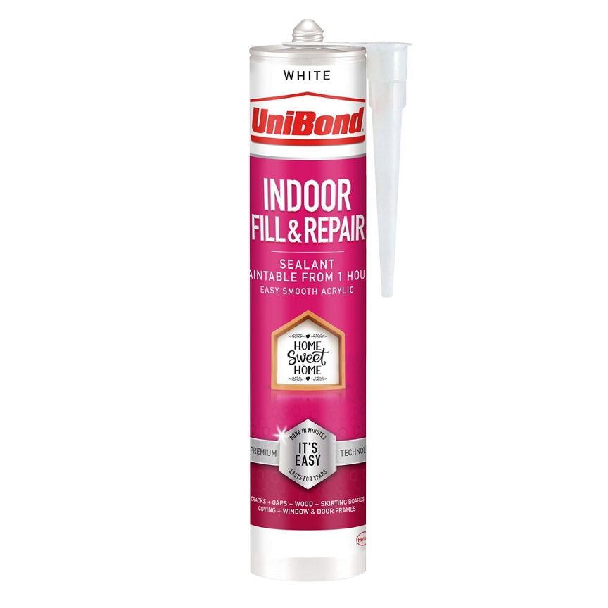 UniBond Indoor Fill & Repair Sealant White Cartridge 462g