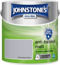 Johnstone's Anti-bacterial Matt, Manhattan Grey, 2.5L