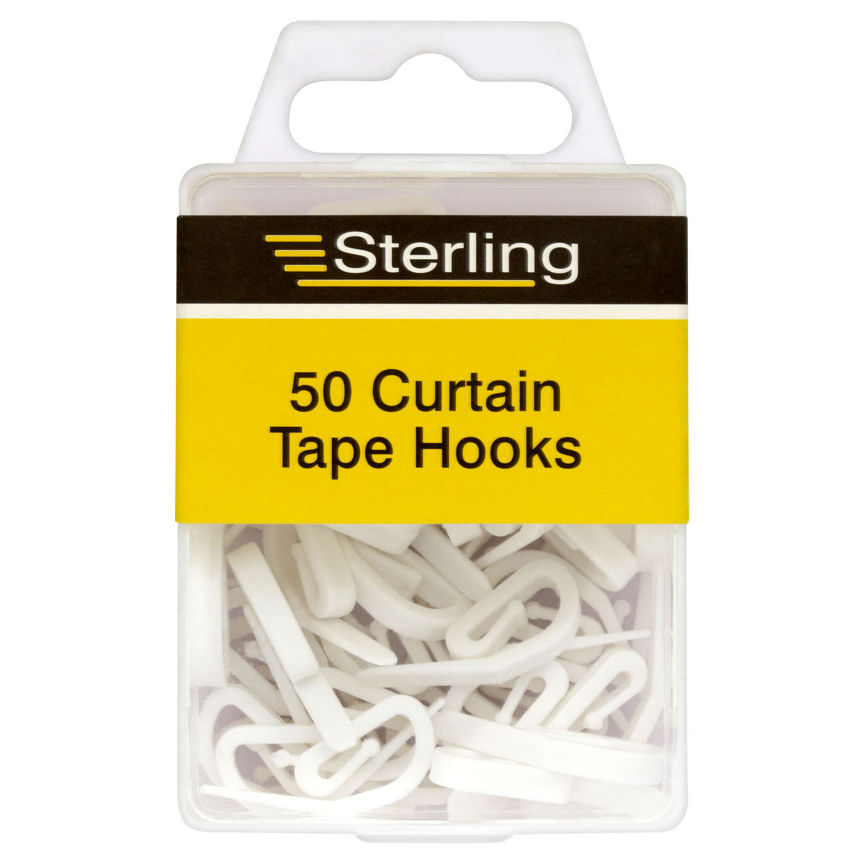 Sterling 50 Curtain Tape Hooks DIY ASDA   