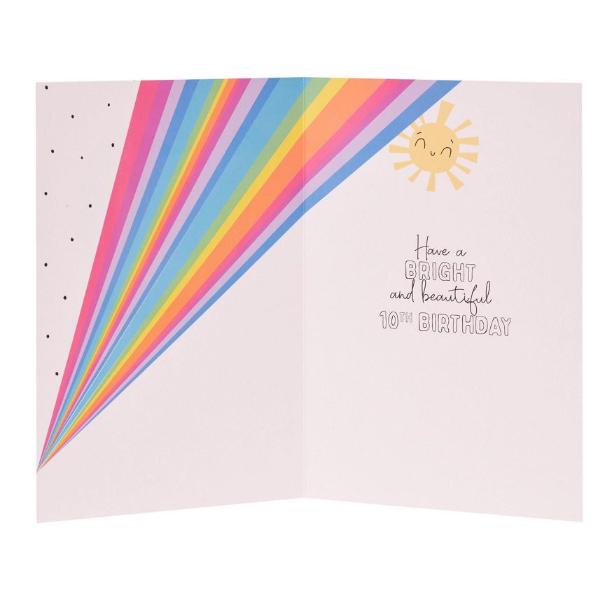 George Home Age 10 Rainbow Birthday Card General Household ASDA   