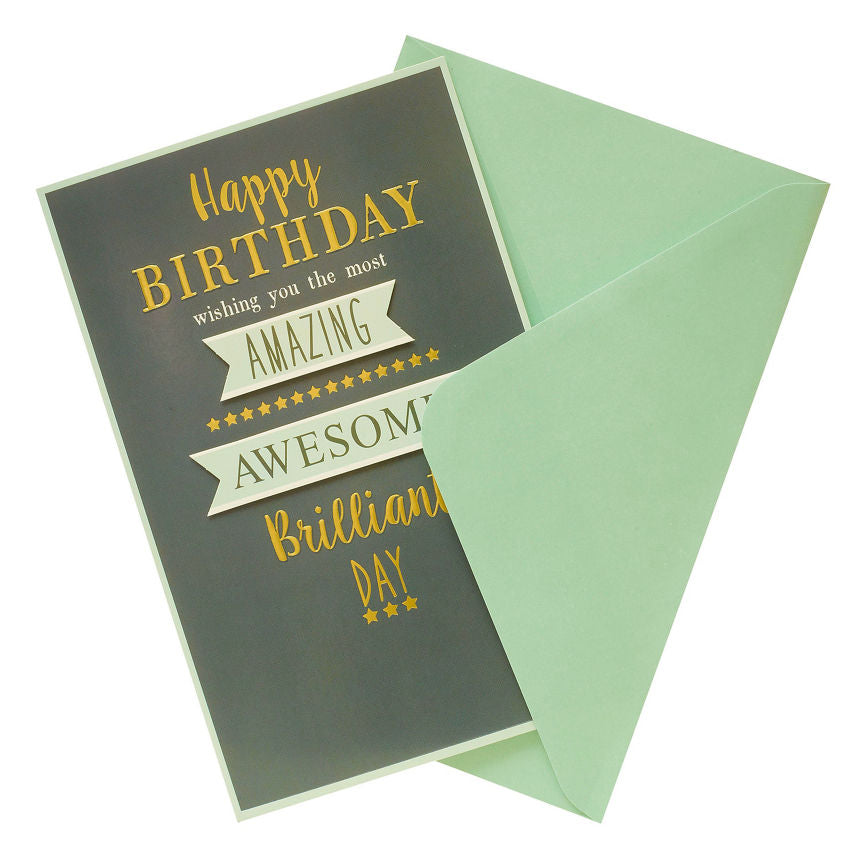 George Home Awesome Birthday Card GOODS ASDA   