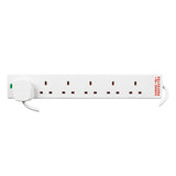 Status 6-Way Extension Lead - 2m GOODS ASDA   