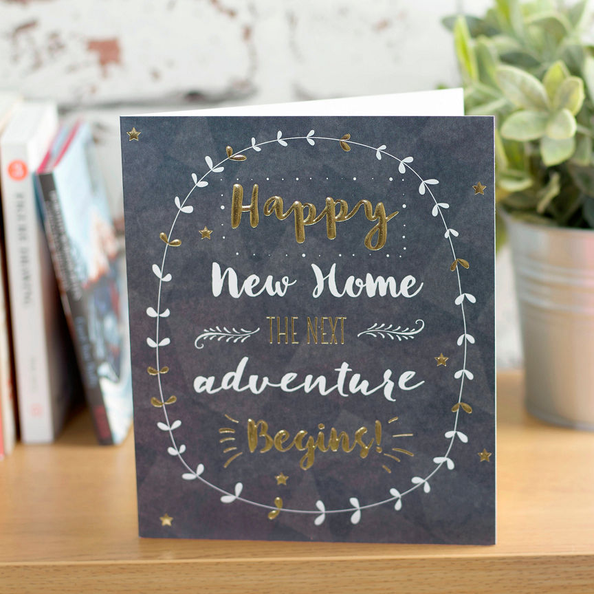 UK Greetings New Home Typographic New Home Card General Household ASDA   