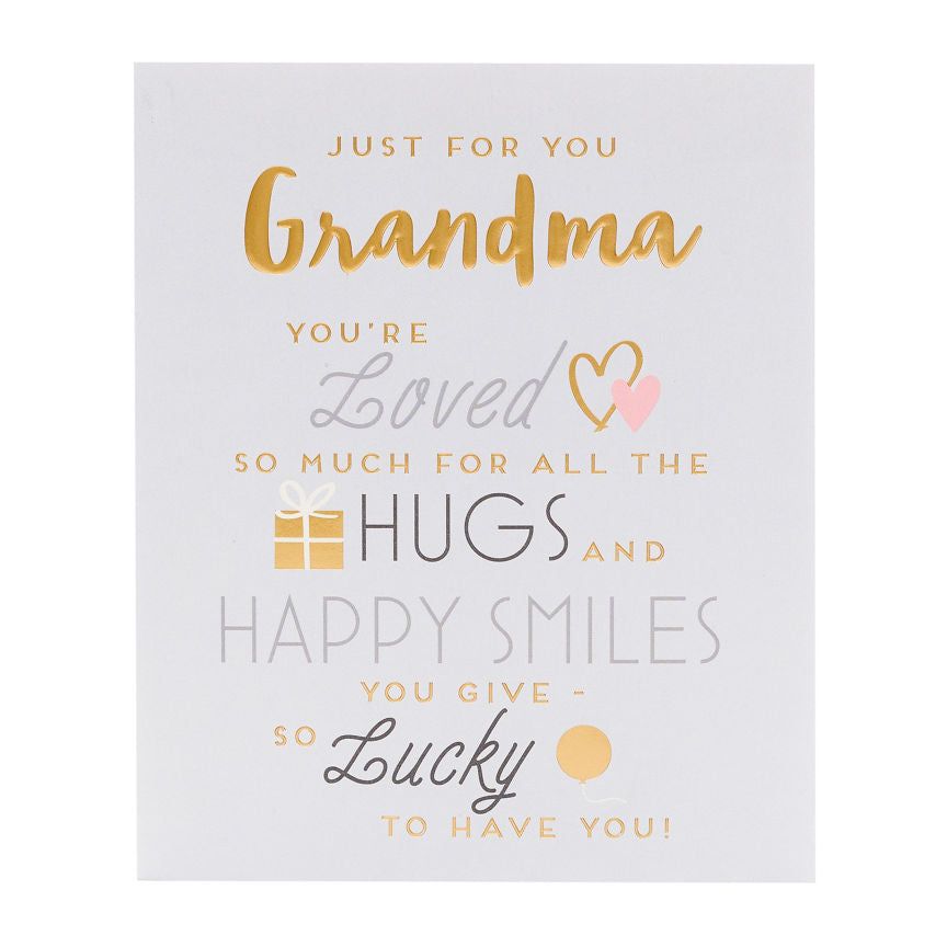 George Home Lettering and Icons Grandma Birthday Card