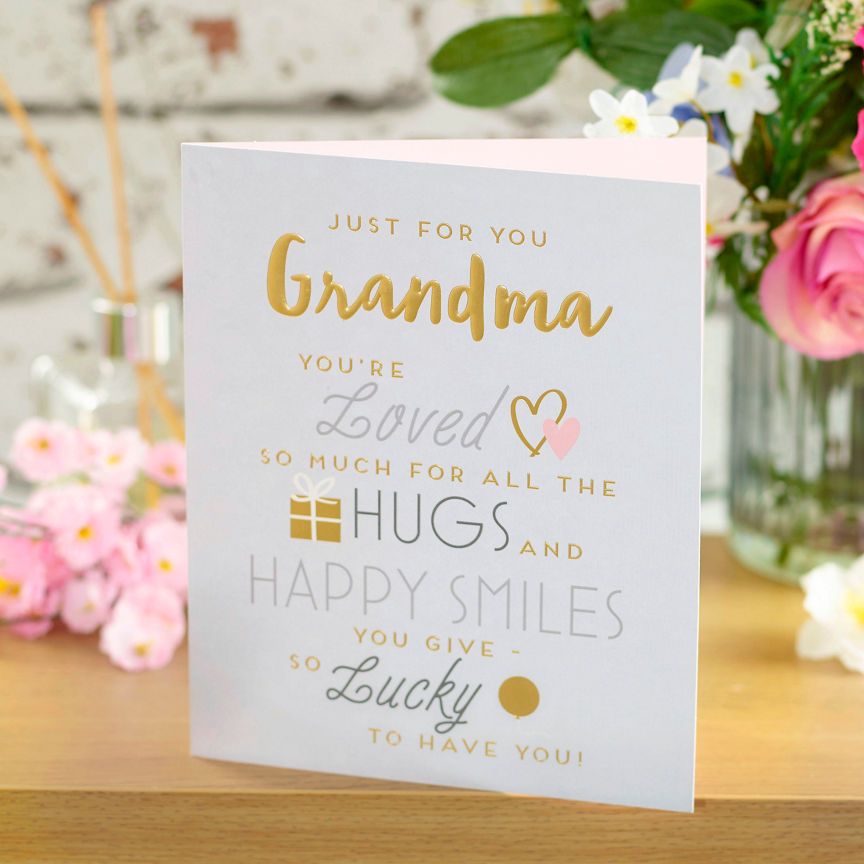 George Home Lettering and Icons Grandma Birthday Card General Household ASDA   