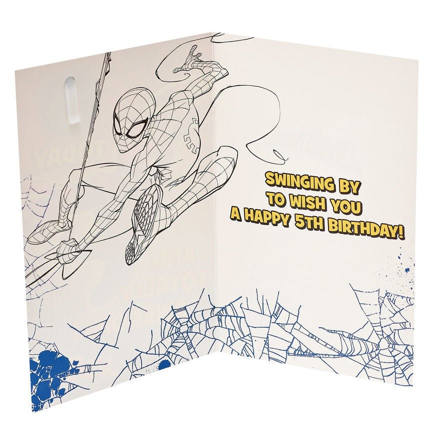 Marvel Age 5 Spider-Man Birthday Card