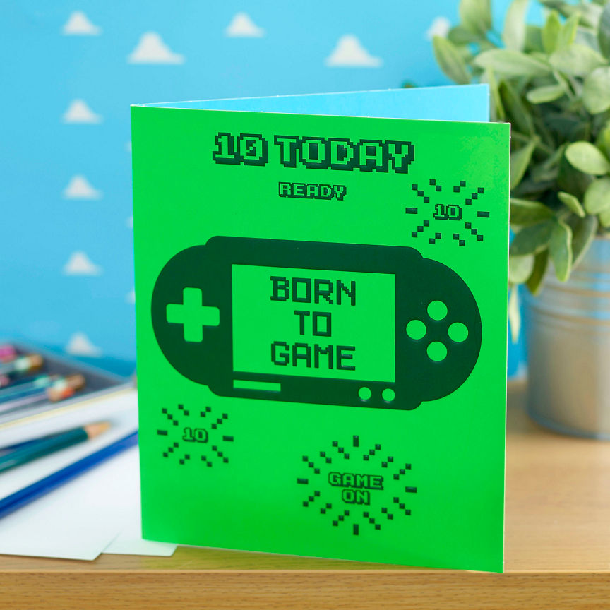 George Home Graphic Game Design Birthday Card GOODS ASDA   