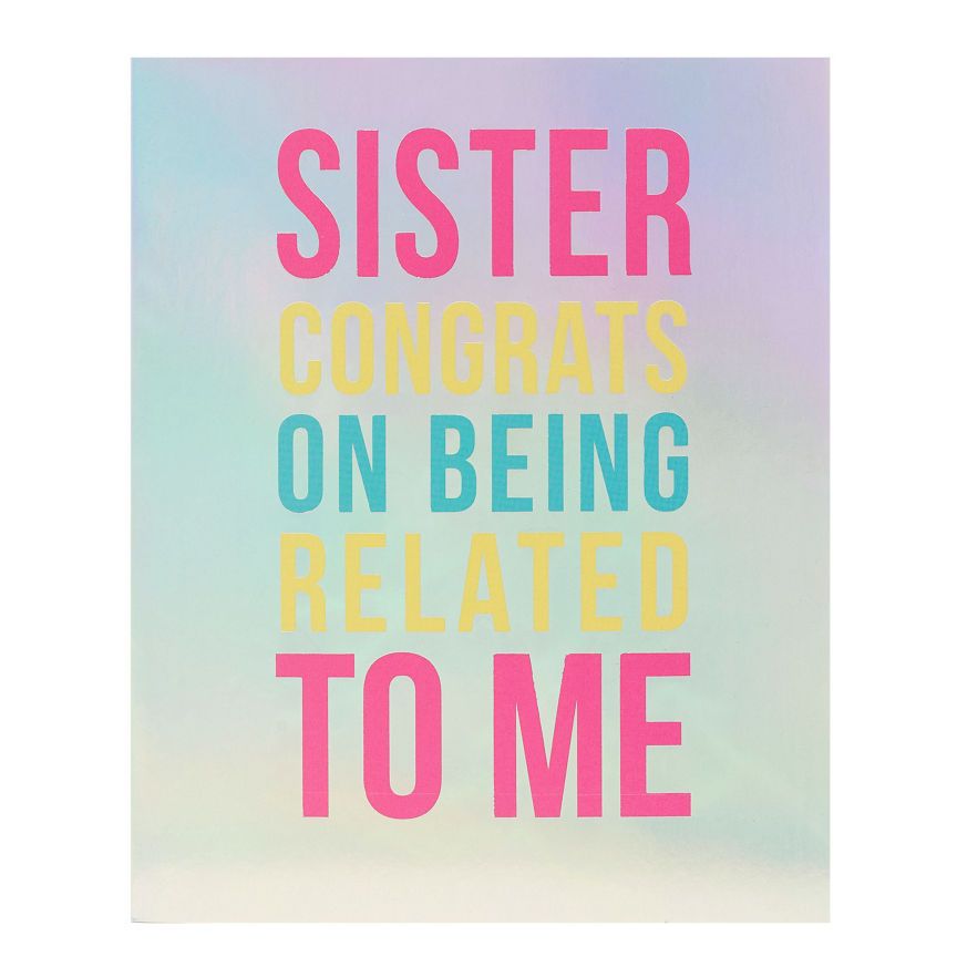 George Home Humourous Sister Birthday Card