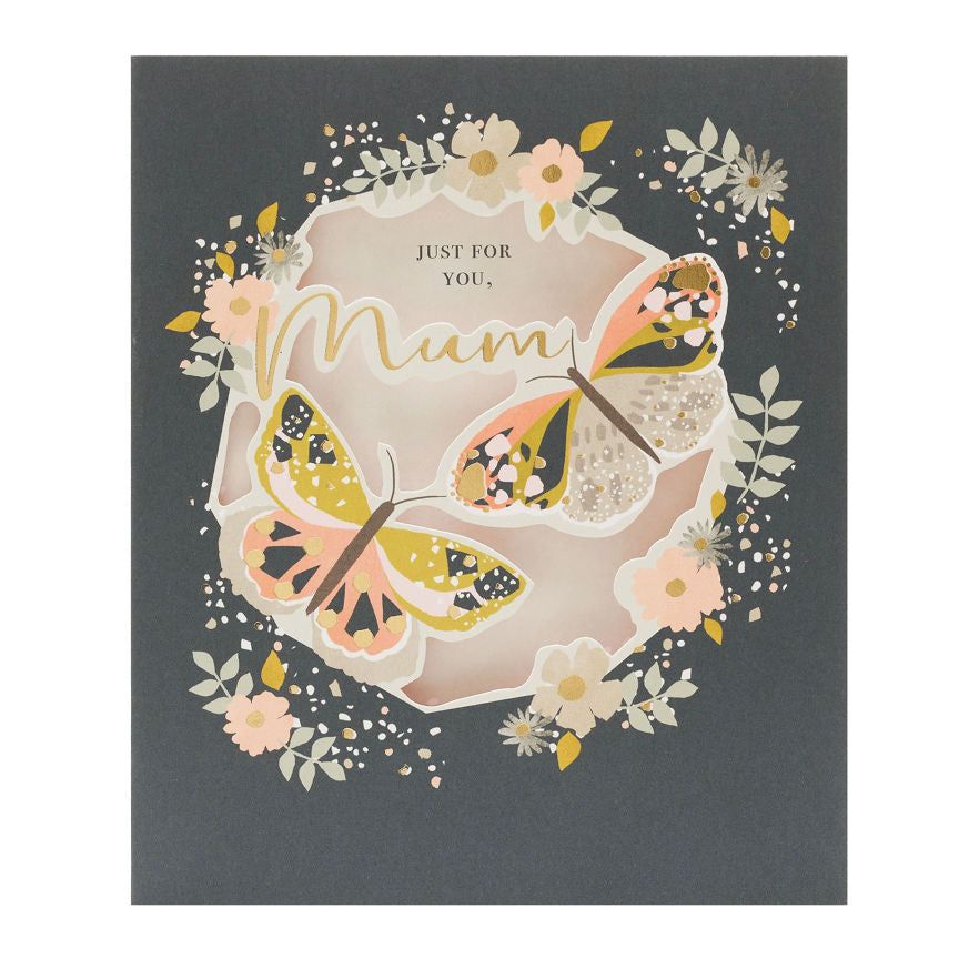 George Home Butterflies Mum Birthday Card General Household ASDA   