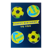 George Home Neon Footballs Birthday Card General Household ASDA   