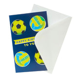 George Home Neon Footballs Birthday Card General Household ASDA   