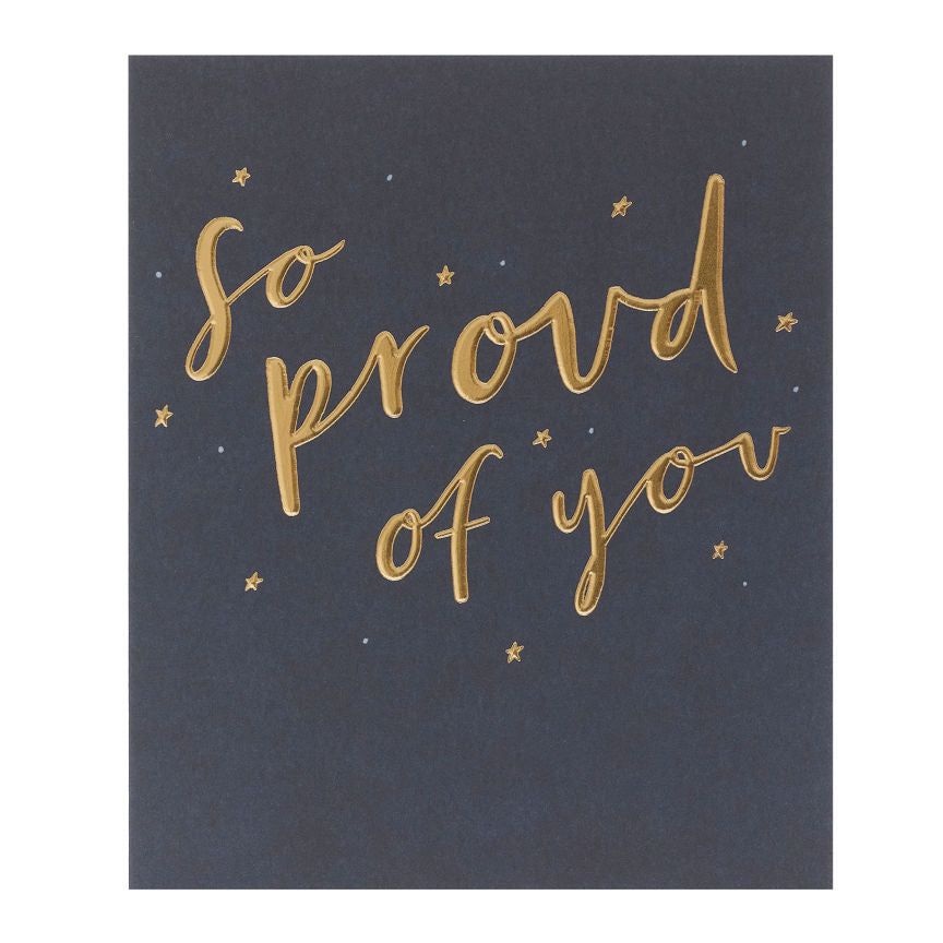 George Home So Proud of You Lettering Congratulations Card