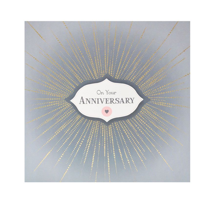 George Home Foil Burst Anniversary Card General Household ASDA   