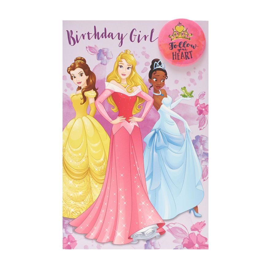 Disney Multi Princess Birthday Card