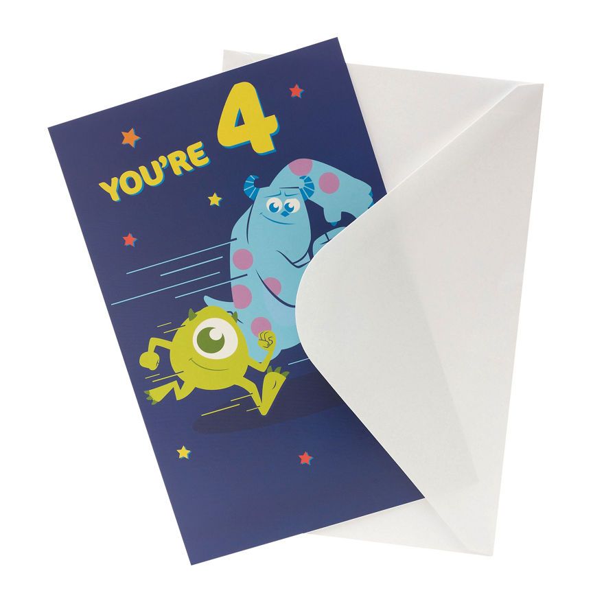 Disney Age 4 Monsters Inc Birthday Card General Household ASDA   