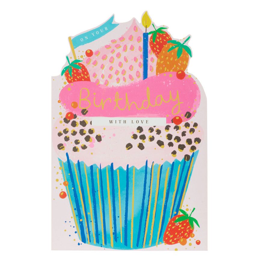 George Home Bright Cupcake Birthday Card General Household ASDA   