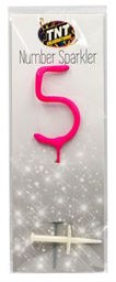 TNT Number 5 Pink Sparkler General Household ASDA   