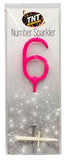 TNT Number 6 Pink Sparkler General Household ASDA   